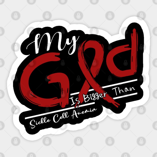 Sickle Cell Anemia Awareness My God Is Stronger - In This Family No One Fights Alone Sticker by BoongMie